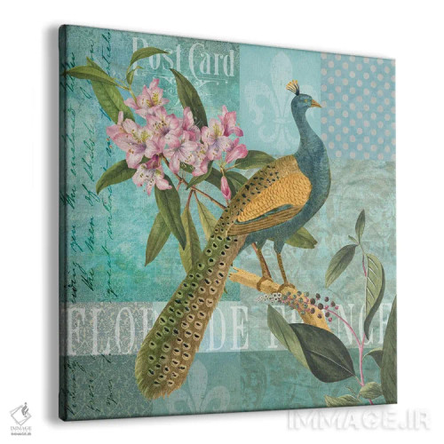 تابلو بهشت طاووسها اثر آندریا هازه - نمای پرسپکتیو محصول