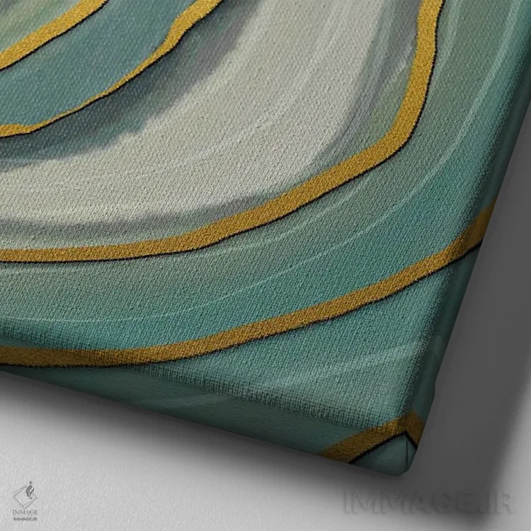 تابلو عقیق شیک اثر آندریا هازه - نمای نزدیک بافت بوم