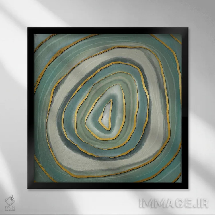 تابلو عقیق شیک اثر آندریا هازه - نمای قابدار مشکی