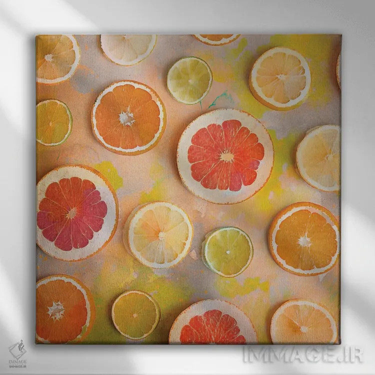 تابلو تفریح مرکباتی (مضمون مرکبات) اثر آندریا هازه - نمای روبهرو روی دیوار