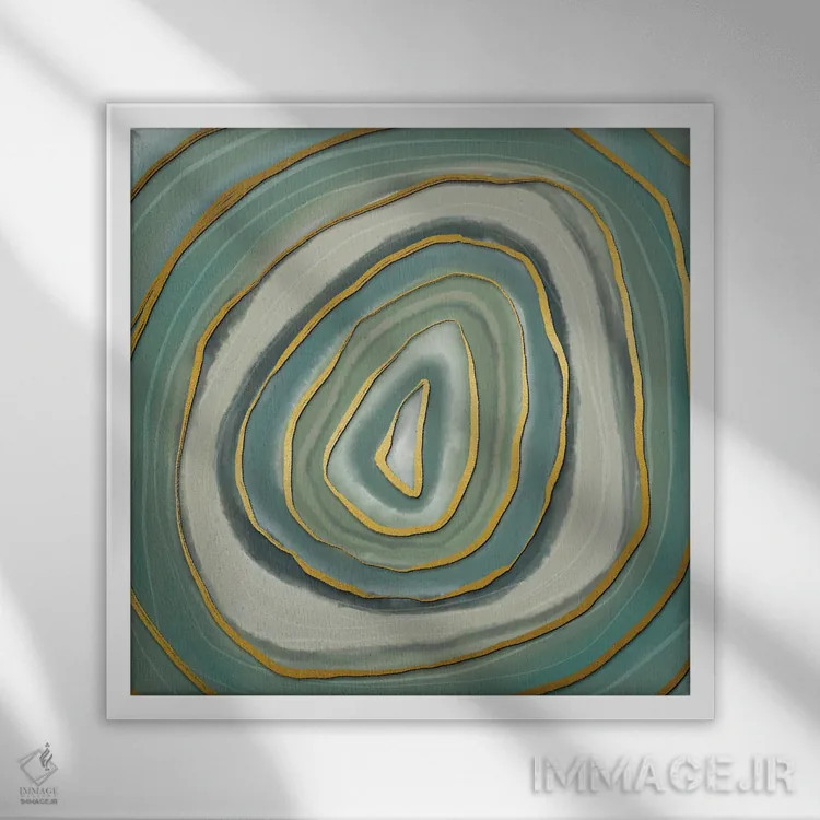 تابلو عقیق شیک اثر آندریا هازه - نمای قابدار سفید