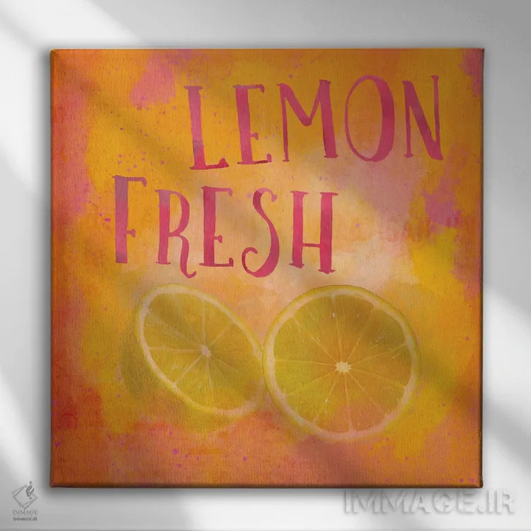 تابلو طراوت لیمویی اثر آندریا هازه - نمای روبهرو روی دیوار