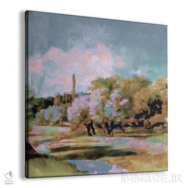 تابلو منظره روز بهاری اثر آندریا هازه - نمای پرسپکتیو محصول