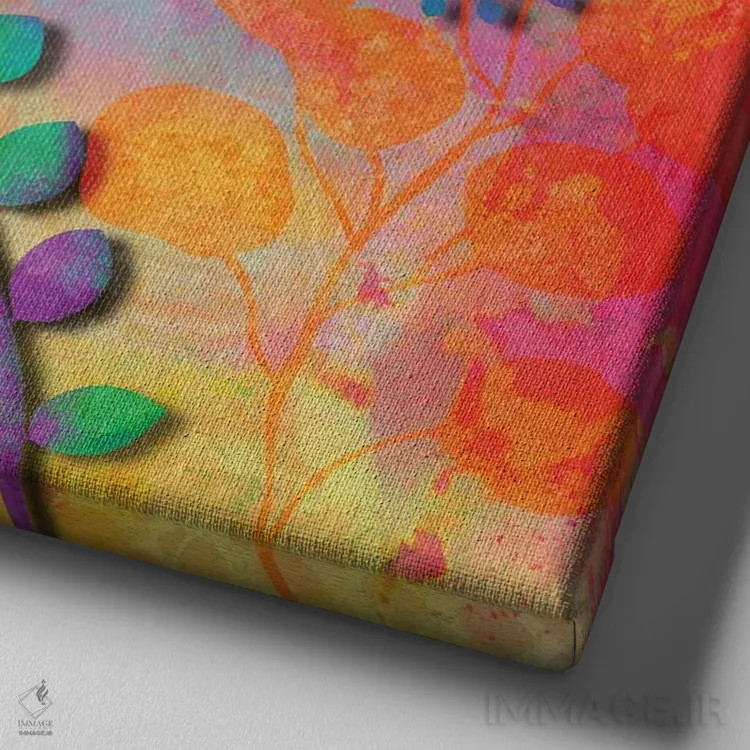 تابلو پرنده شاد تابستانی اثر آندریا هازه - نمای نزدیک بافت بوم