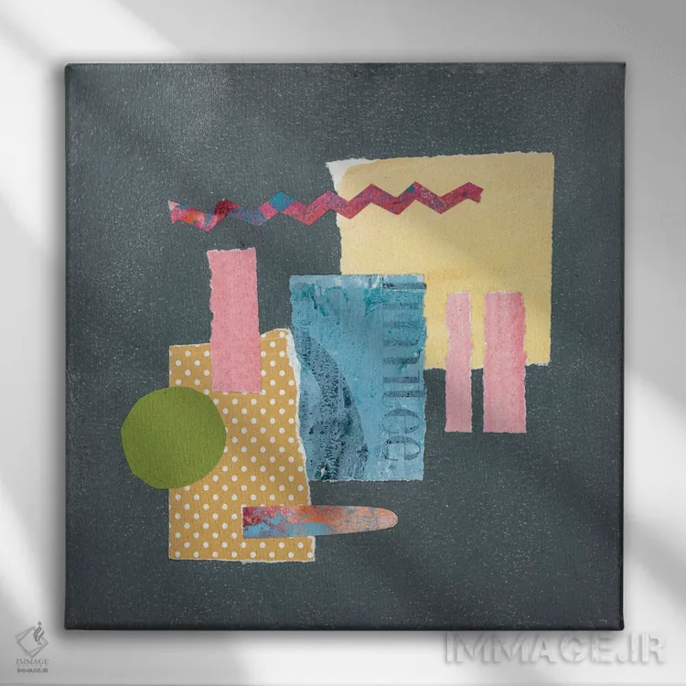 تابلو برش بازیگوش چهارم اثر آندریا هازه - نمای روبهرو روی دیوار