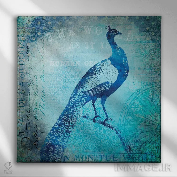 تابلو سفر طاووسها اثر آندریا هازه - نمای روبهرو روی دیوار
