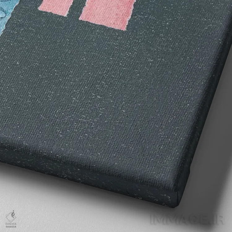 تابلو برش بازیگوش چهارم اثر آندریا هازه - نمای نزدیک بافت بوم