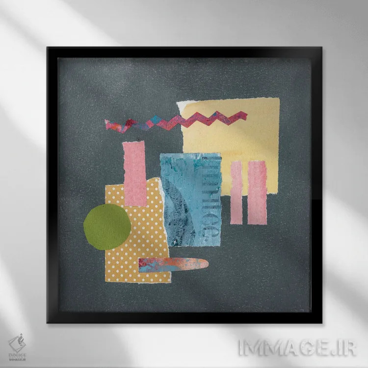 تابلو برش بازیگوش چهارم اثر آندریا هازه - نمای قابدار مشکی