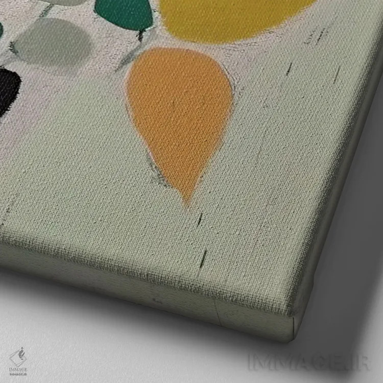 تابلو شکوفههای هنرمندانه اثر آندریا هازه - نمای نزدیک بافت بوم