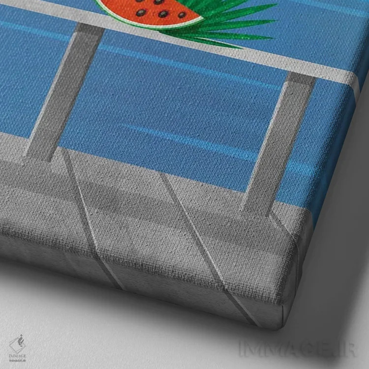 تابلو از منظره لذت ببر اثر آندریا هازه - نمای نزدیک بافت بوم