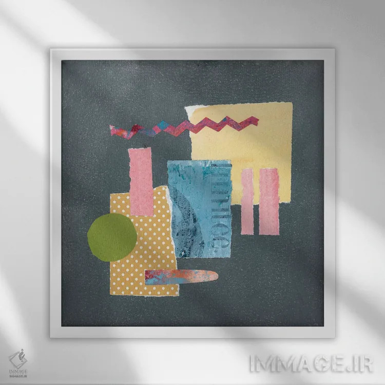 تابلو برش بازیگوش چهارم اثر آندریا هازه - نمای قابدار سفید