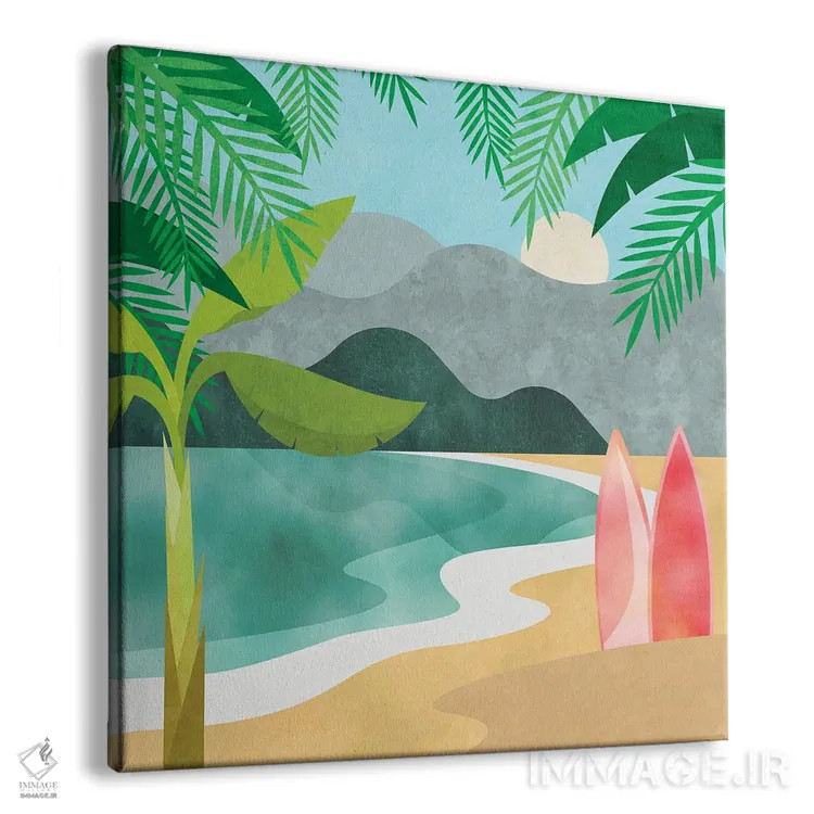 تابلو نقطه مخفی موجسواری اثر آندریا هازه - نمای پرسپکتیو محصول