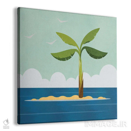تابلو جزیره درخت نخل اثر آندریا هازه - نمای پرسپکتیو محصول