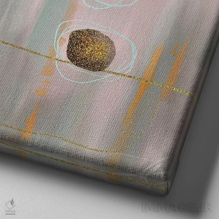 تابلو ظرافت محو شده اثر آندریا هازه - نمای نزدیک بافت بوم