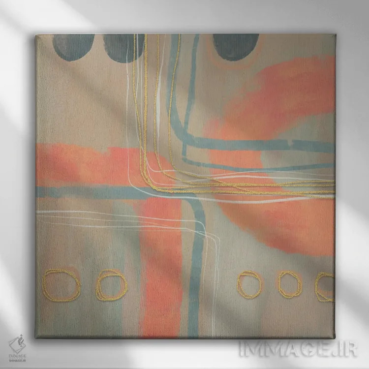 تابلو سفر انتزاعی اثر آندریا هازه - نمای روبهرو روی دیوار