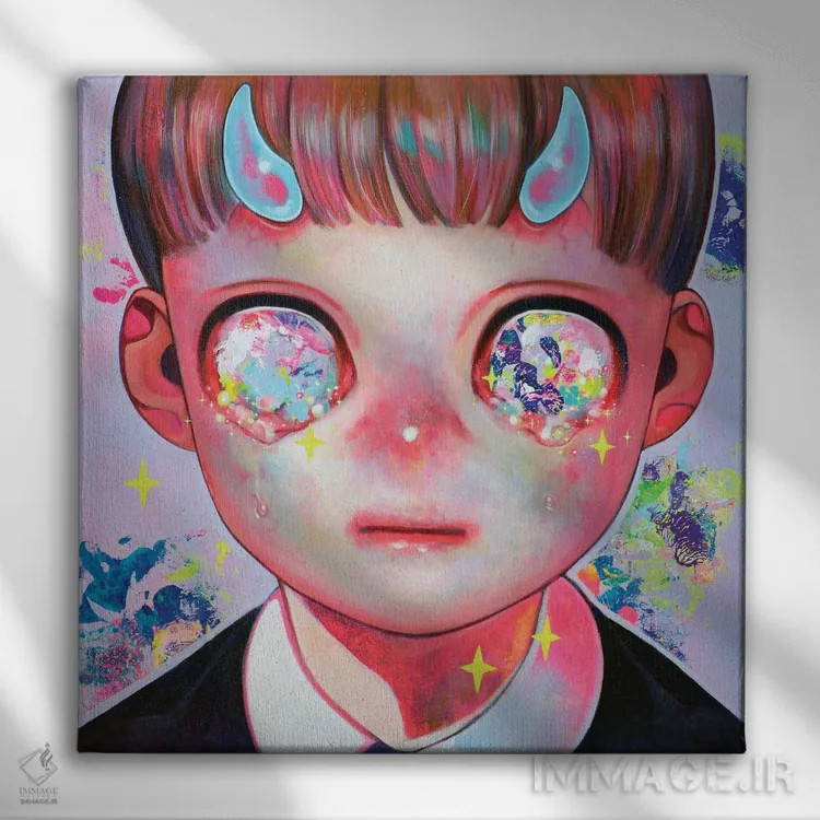 تابلو خدا مرده است دوم اثر هیکاری شیمودا - نمای روبهرو روی دیوار