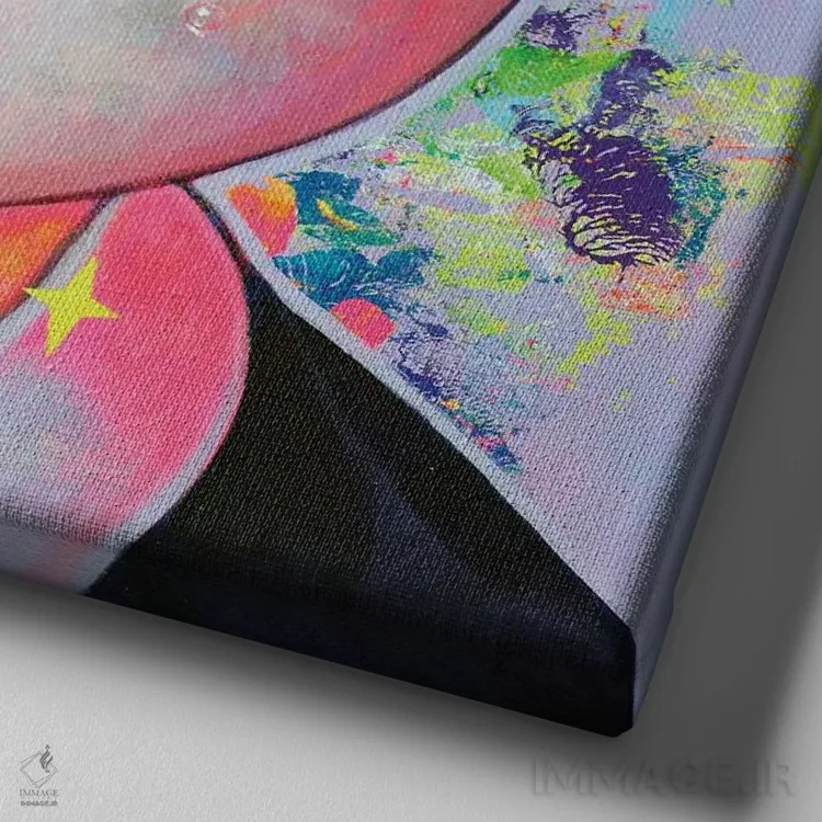 تابلو خدا مرده است دوم اثر هیکاری شیمودا - نمای نزدیک بافت بوم