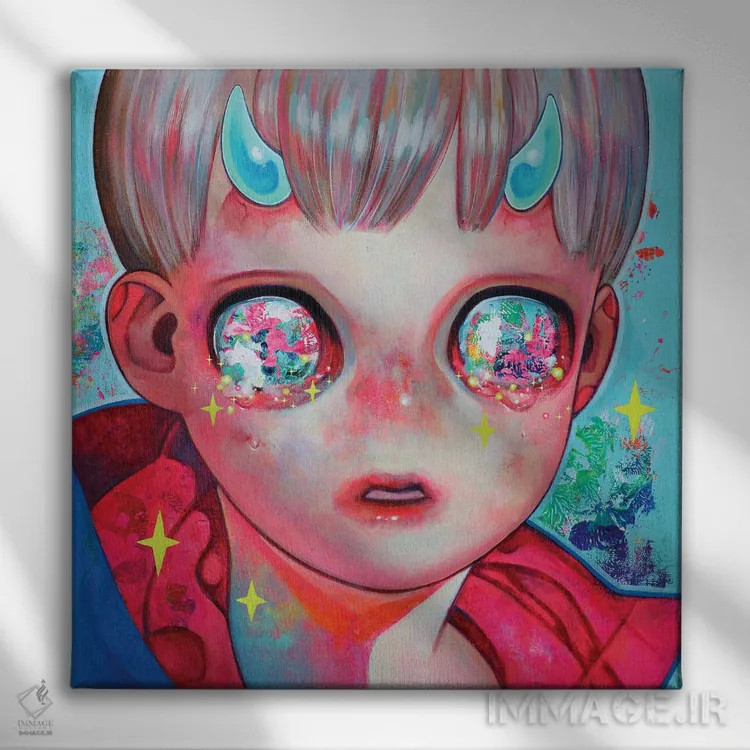 تابلو خدا مرده است سوم اثر هیکاری شیمودا - نمای روبهرو روی دیوار