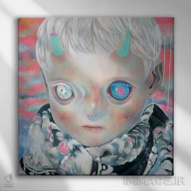 تابلو فرزند رؤیا اثر هیکاری شیمودا - نمای روبهرو روی دیوار