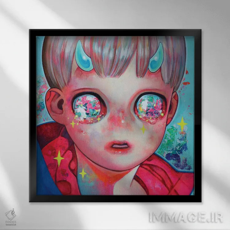تابلو خدا مرده است سوم اثر هیکاری شیمودا - نمای قابدار مشکی
