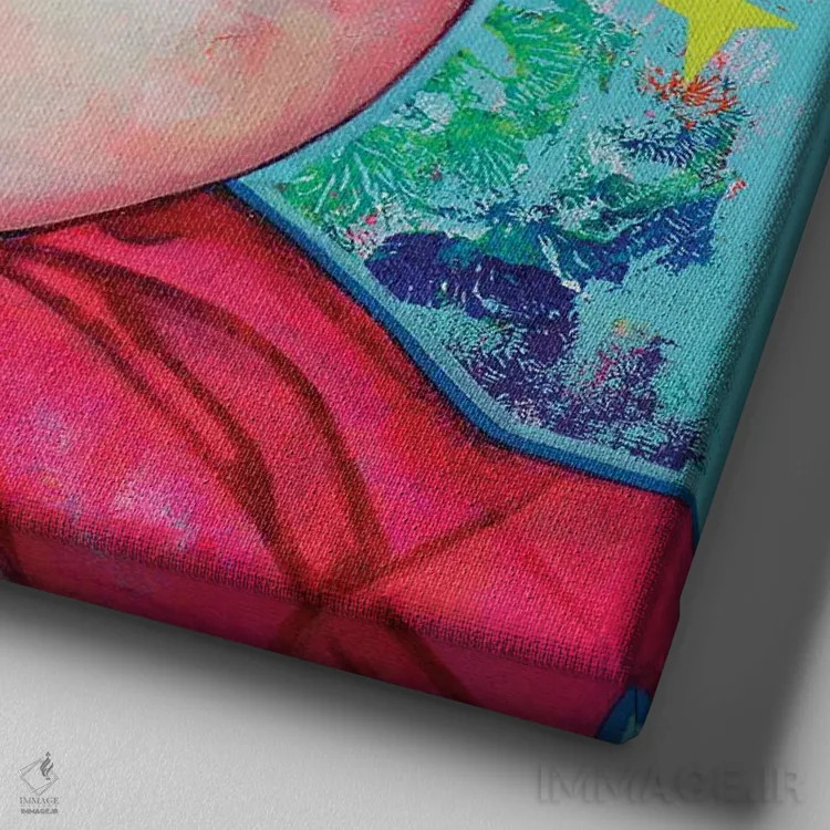 تابلو خدا مرده است سوم اثر هیکاری شیمودا - نمای نزدیک بافت بوم