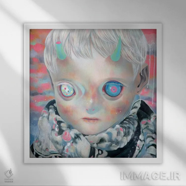 تابلو فرزند رؤیا اثر هیکاری شیمودا - نمای قابدار سفید