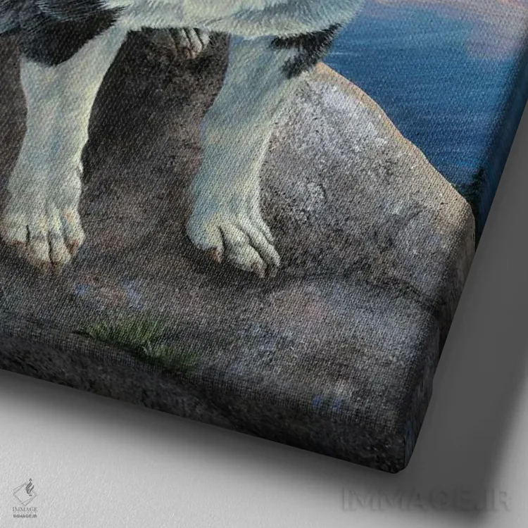 تابلو قلب دریاچه تاهو (اسپانیولی) اثر هالی سیمنتال - نمای نزدیک بافت بوم