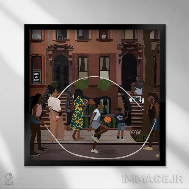 تابلو جونتینث (روز آزادی بردگان در آمریکا) اثر آرتپِیسیئی - نمای قابدار مشکی