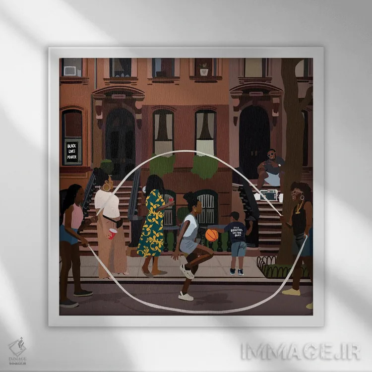 تابلو جونتینث (روز آزادی بردگان در آمریکا) اثر آرتپِیسیئی - نمای قابدار سفید