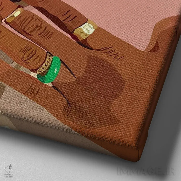 تابلو چهارشنبه اثر آرتپِیسیئی - نمای نزدیک بافت بوم