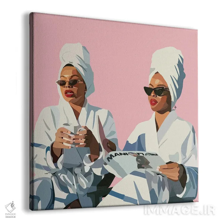 تابلو صورتی گالنتاین (دوستی زنانه) اثر آرتپِیسیئی - نمای پرسپکتیو محصول