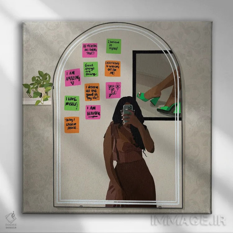 تابلو یادداشت برای خودم اثر آرتپِیسیئی - نمای روبهرو روی دیوار