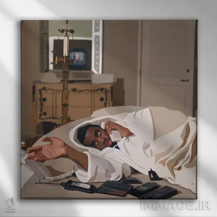 تابلو حس و حال دوشنبه اثر آرتپِیسیئی - نمای روبهرو روی دیوار