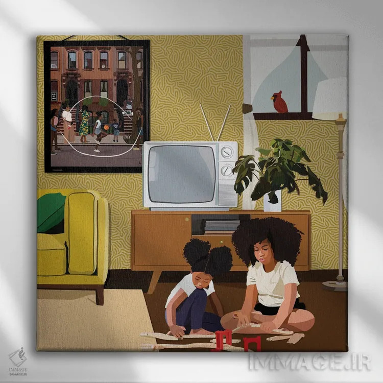 تابلو شنبه اثر آرتپِیسیئی - نمای روبهرو روی دیوار