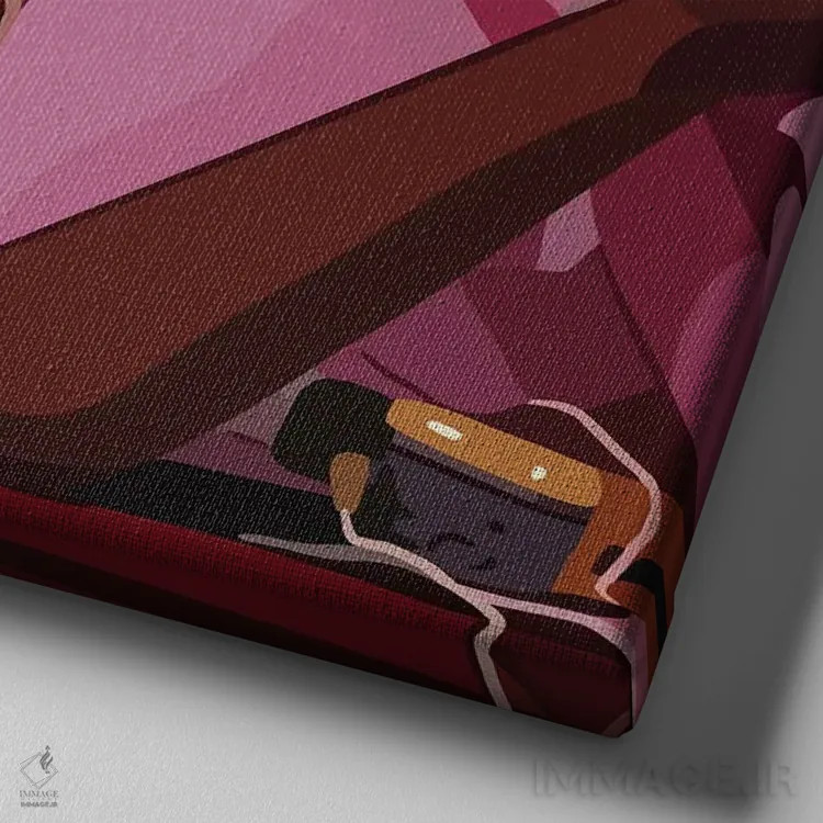 تابلو مکسین اثر آرتپِیسیئی - نمای نزدیک بافت بوم