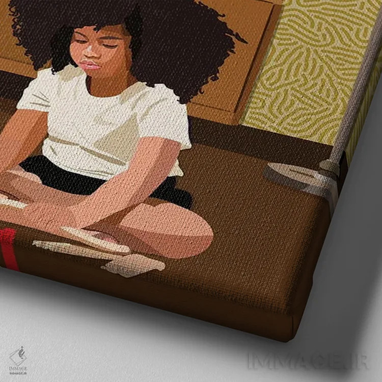 تابلو شنبه اثر آرتپِیسیئی - نمای نزدیک بافت بوم