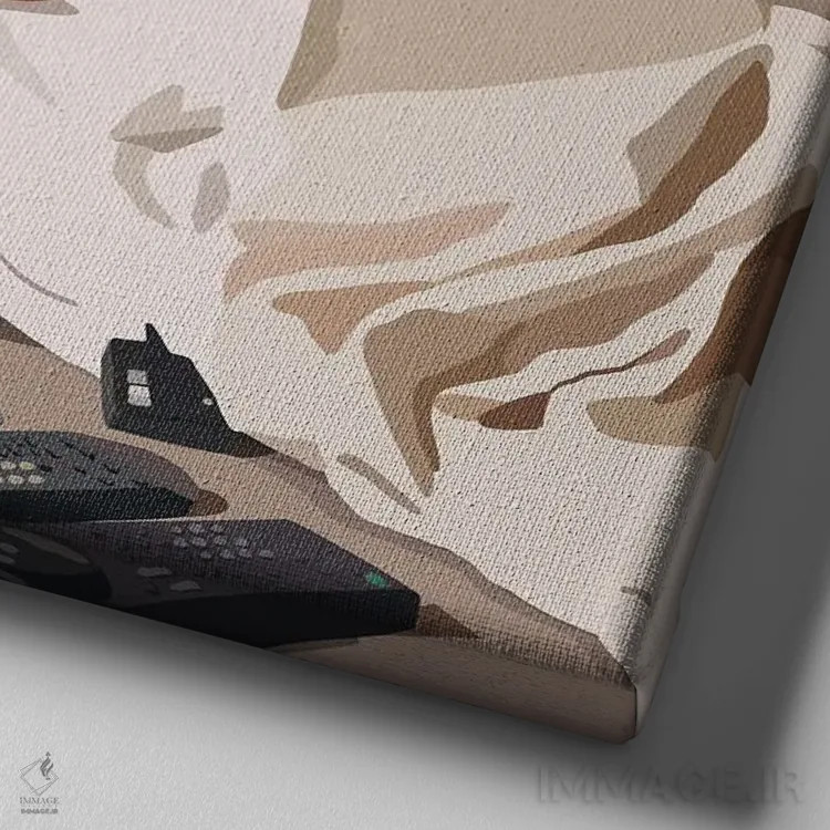 تابلو حس و حال دوشنبه اثر آرتپِیسیئی - نمای نزدیک بافت بوم