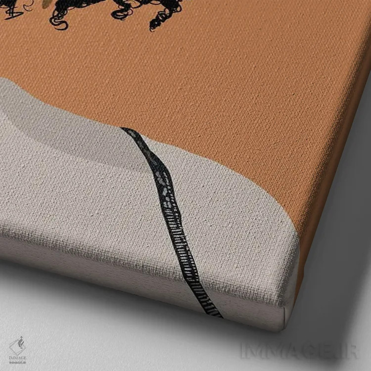 تابلو از زنان سیاهپوست محافظت کنید اثر آرتپِیسیئی - نمای نزدیک بافت بوم