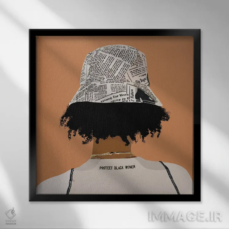 تابلو از زنان سیاهپوست محافظت کنید اثر آرتپِیسیئی - نمای قابدار مشکی
