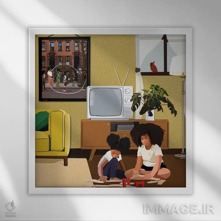 تابلو شنبه اثر آرتپِیسیئی - نمای قابدار سفید