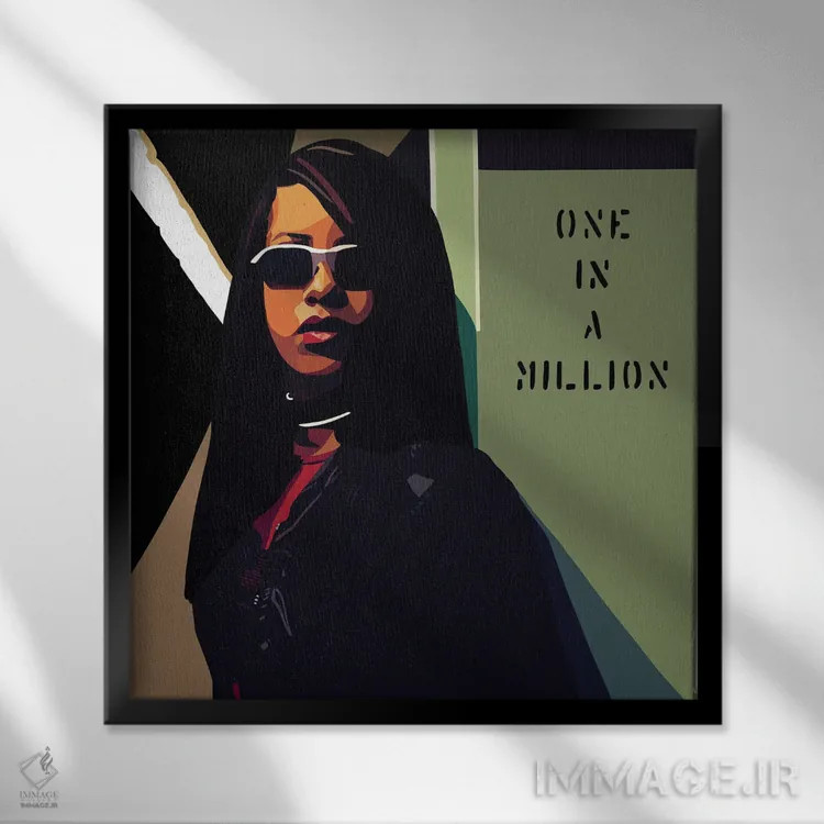 تابلو آلیا (خواننده) اثر آرتپِیسیئی - نمای قابدار مشکی