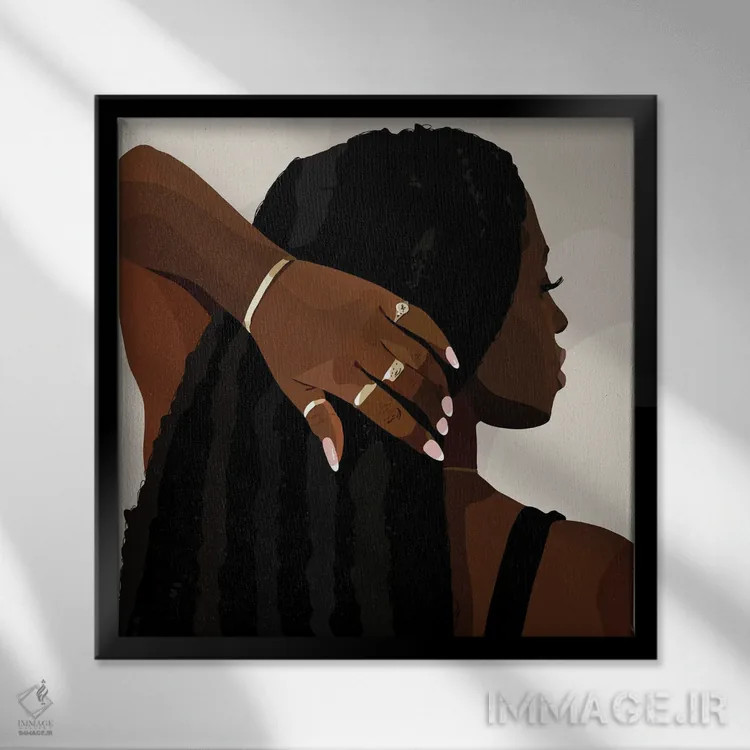 تابلو ۴ حلقه اثر آرتپِیسیئی - نمای قابدار مشکی