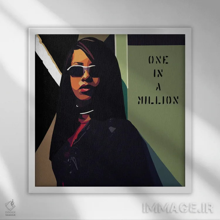 تابلو آلیا (خواننده) اثر آرتپِیسیئی - نمای قابدار سفید