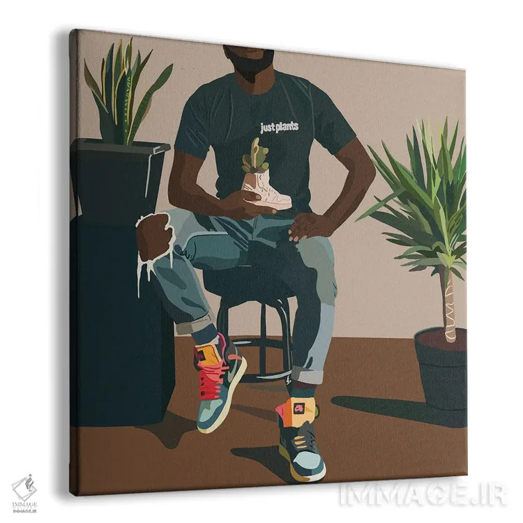 تابلو بابای گیاه فقط گیاهها اثر آرتپِیسیئی - نمای پرسپکتیو محصول