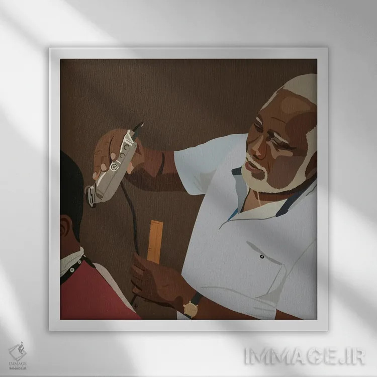 تابلو کلهقدیمی (لقب) اثر آرتپِیسیئی - نمای قابدار سفید