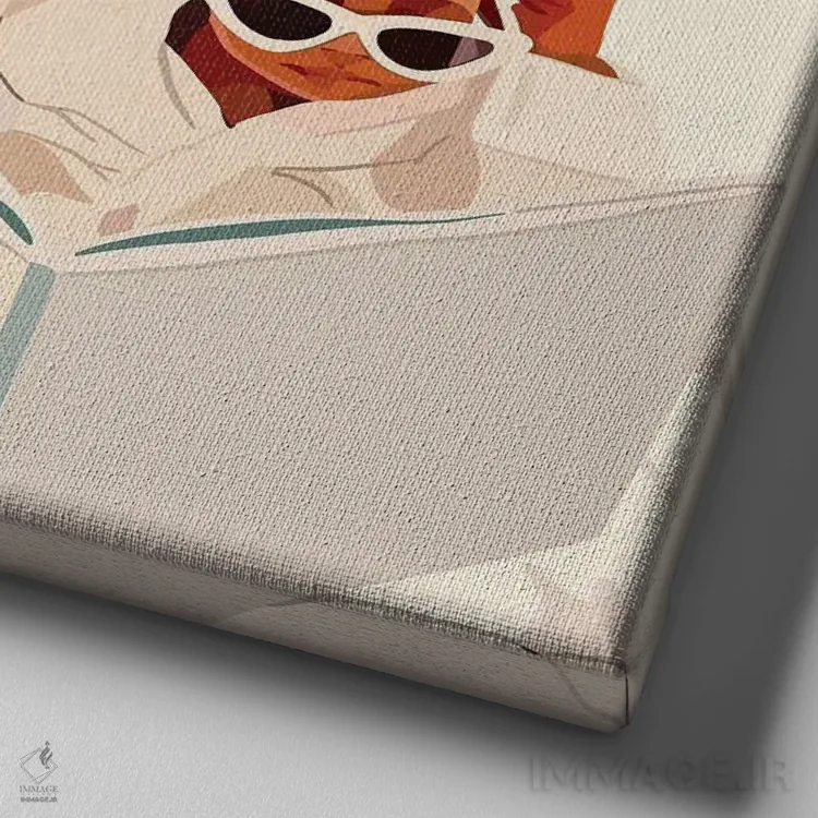 تابلو مادر و من اثر آرتپِیسیئی - نمای نزدیک بافت بوم