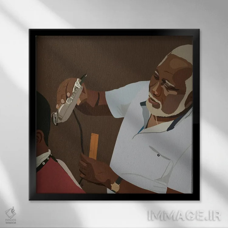 تابلو کلهقدیمی (لقب) اثر آرتپِیسیئی - نمای قابدار مشکی