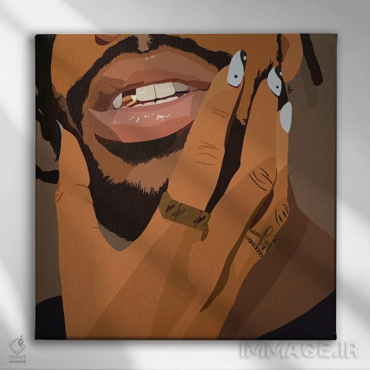 تابلو بوسه بوسه اثر آرتپِیسیئی - نمای روبهرو روی دیوار