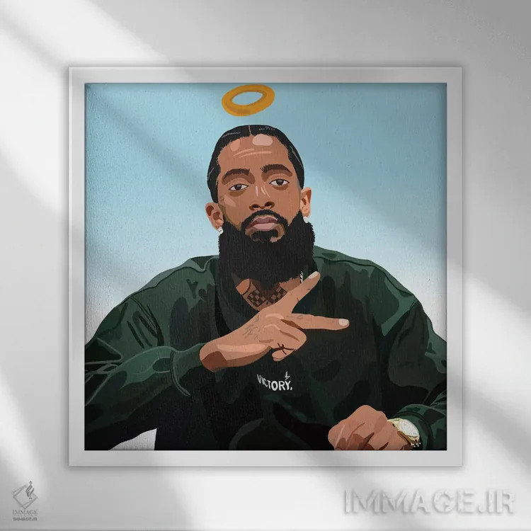 تابلو نیپسی (خواننده) اثر آرتپِیسیئی - نمای قابدار سفید