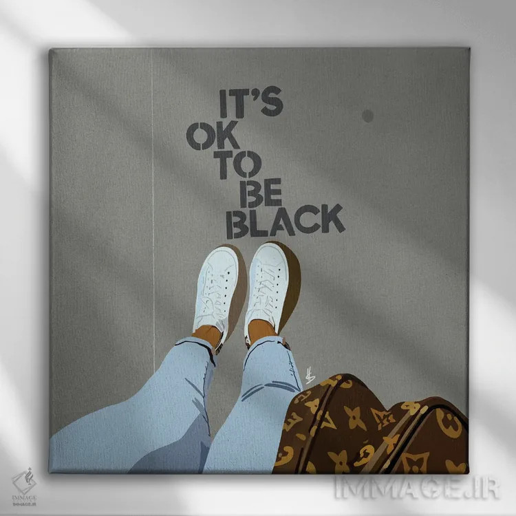 تابلو سیاه بودن اشکالی ندارد اثر آرتپِیسیئی - نمای روبهرو روی دیوار